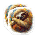 (2 Pack) Sleepy Sloth Magnets - Colorful Artistic Design - Vibrant Refrigerator Accents - Cute Animal Art Deco for Fridge - 5 Inches On Longest Side - Thick Durable Magnet - Made in USA - MAG24133
