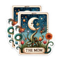 (2 Pack) Tarot Card Mom Magnets - Mystical Moon Snake Dragon Art - Unique Mother Figure Decor - 5 Inches On Longest Side - Thick Durable Magnet - Made in USA - MAG22000
