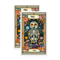 (2 Pack) Owl Skeleton Magnets - Whimsical Animal - Kitchen Refrigerator Magnets - 5" On Longest Side - for Cars, Fridges, Toolboxes - Made in USA - MAG3634