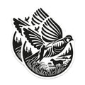 (2 Pack) Hunting Scene Magnets - Upland Bird Hunter Dog - Outdoor Sportsman Wildlife Decor - 5 Inches On Longest Side - Thick Durable Magnet - Made in USA - MAG22499