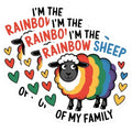 (3 Pack) Rainbow Sheep Decals - LGBT Pride - Unique Laptop Stickers - 3 Inches On Longest Side - Easy Peel & Apply - Made in USA - 3MCS7928