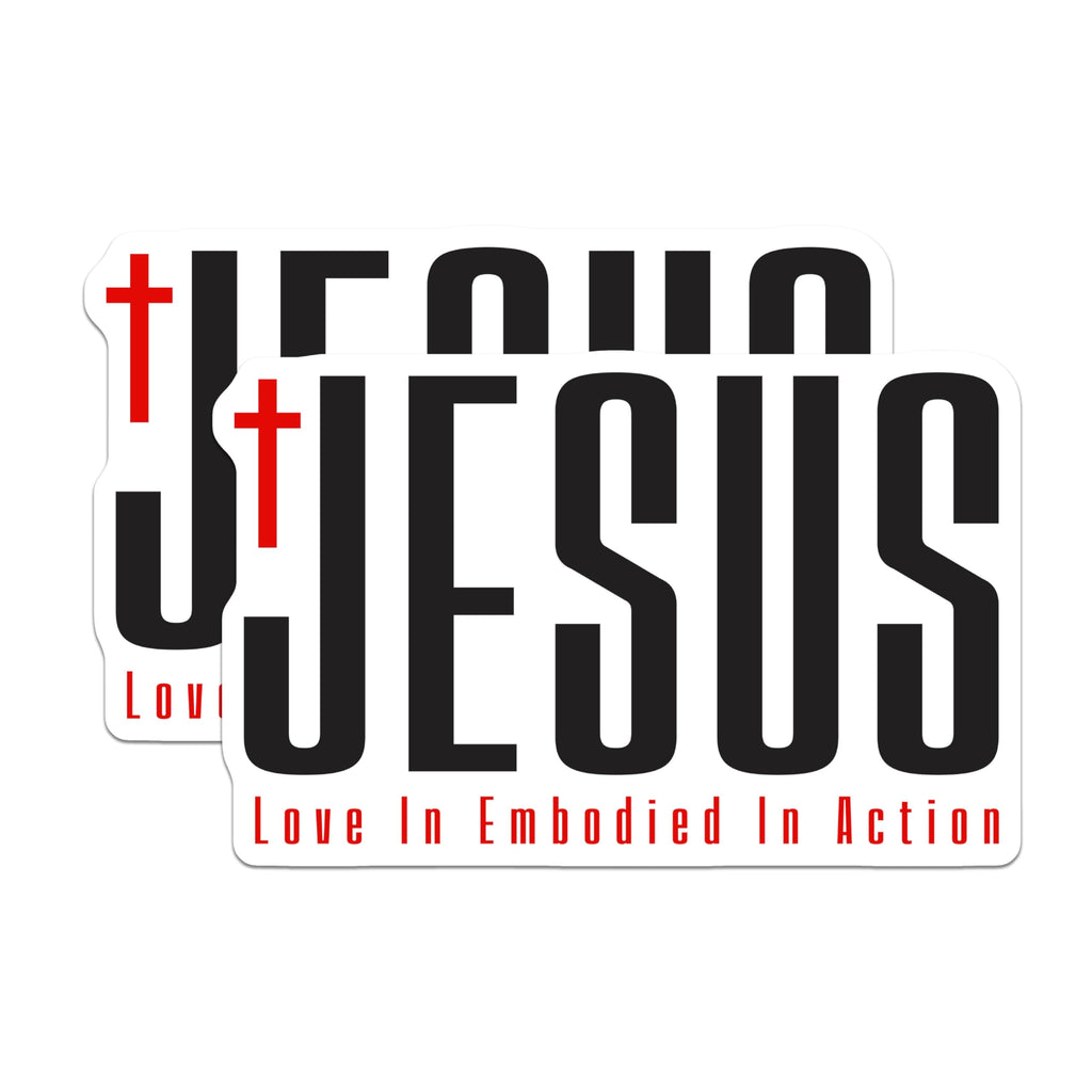 (2 Pack) Jesus Magnets - Christian Faith Devotional Decor - Spiritual Refrigerator Locker Affirmation - 5 Inches On Longest Side - Thick Durable Magnet - Made in USA - MAG29312