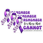 (3 Pack) Alzheimers Awareness Decals - Purple Butterfly - Remember Decal - 3 Inches On Longest Side - Easy Peel & Apply - Made in USA - 3MCS8547