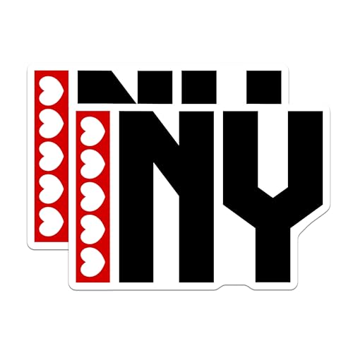 (2 Pack) I Love NY Magnets - New York Heart - NYC Souvenir Magnet - 5" On Longest Side - Premium Magnet - for Cars, Refrigerators, Toolboxes, Lockers - Made in USA - MAG18610