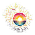 (2 Pack) Be The Light Magnets - Inspirational Bible Verse Magnets - Sunburst Design Magnets for Home- 5" On Longest Side - for Fridges, Toolboxes, Cars - Made in USA - MAG2842