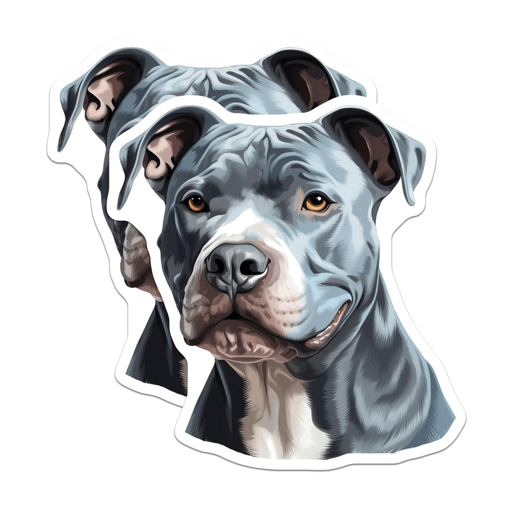 (2 Pack) Blue Nose Pitbull Magnets - Dog Lover Kitchen Decor - Pet Parent Refrigerator Art - 5 Inches On Longest Side - Thick Durable Magnet - Made in USA - MAG26496