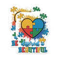 (2 Pack) Autism Awareness Magnets Magnets - Different is Beautiful Quote Magnet - 5" On Longest Side - Made in USA - Sticks to Refrigerators & Metal Surfaces - MAG8418