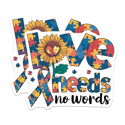 (2 Pack) Puzzle Piece Sunflower Magnet - Inspirational Home Decor - 5" On Longest Side - Sticks to Smooth Flat Surfaces - Made in USA - MAG9846