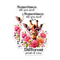 (2 Pack) Giraffe Magnets - Floral Animal Magnets - Inspirational Quote Magnets - 5" On Longest Side - for Cars, Refrigerators, Toolboxes, Lockers - Made in USA BMCS3226