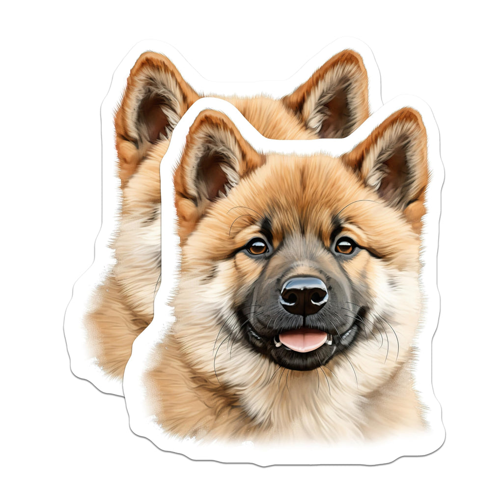 (2 Pack) Smiling Shiba Inu Magnets - Cute Pet Lover Decor - Dog Owner Refrigerator Accent - 5 Inches On Longest Side - Thick Durable Magnet - Made in USA - MAG29811