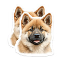 (2 Pack) Smiling Shiba Inu Magnets - Cute Pet Lover Decor - Dog Owner Refrigerator Accent - 5 Inches On Longest Side - Thick Durable Magnet - Made in USA - MAG29811