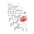 (2 Pack) Dance with Your Heart Magnets - Inspirational Quote Magnet - Ballet Theme - Art for Dancer - Motivation Magnets - 5" On Longest Side - for Cars, Fridges, Toolboxes - Made in USA - MAG4202