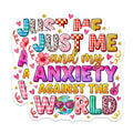 (2 Pack) Relatable Anxiety Magnets - Mental Health Humor Decor - Self Care Locker Fridge Magnets for Friends - 5 Inches On Longest Side - Thick Durable Magnet - Made in USA - MAG30680