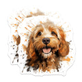 (2 Pack) Cockapoo Magnets - Watercolor Pet Art - Happy Puppy Refrigerator Magnet - Animal Lover Accessory - 5 Inches On Longest Side - Thick Durable Magnet - Made in USA - MAG24911