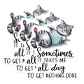 (3 Pack) Funny Cat Decals - Lazy Cat Quote - Laptop Decals - 3 Inches On Longest Side - Easy Peel & Apply - Made in USA - 3MCS2232