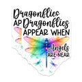 (2 Pack) Dragonfly Magnets - Angels are Near - Rainbow Winged Insects Home Decor - 5" On Longest Side - Premium Magnet - for Cars, Refrigerators, Toolboxes, Lockers - Made in USA - MAG16820