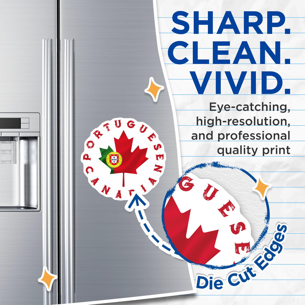 (2 Pack) Portuguese Canadian Magnets - Canada Portugal Flag - Dual Citizenship Souvenir - 5" On Longest Side - Premium Magnet - for Cars, Refrigerators, Toolboxes, Lockers - Made in USA - MAG17727