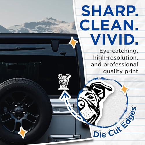 (2 Pack) American Pit Bull Terrier Stickers - Dog Breed Stickers - Animal Lover Decal - 5" On Longest Side - Sticks to Smooth Flat Surfaces - Made in USA - BMCS4010