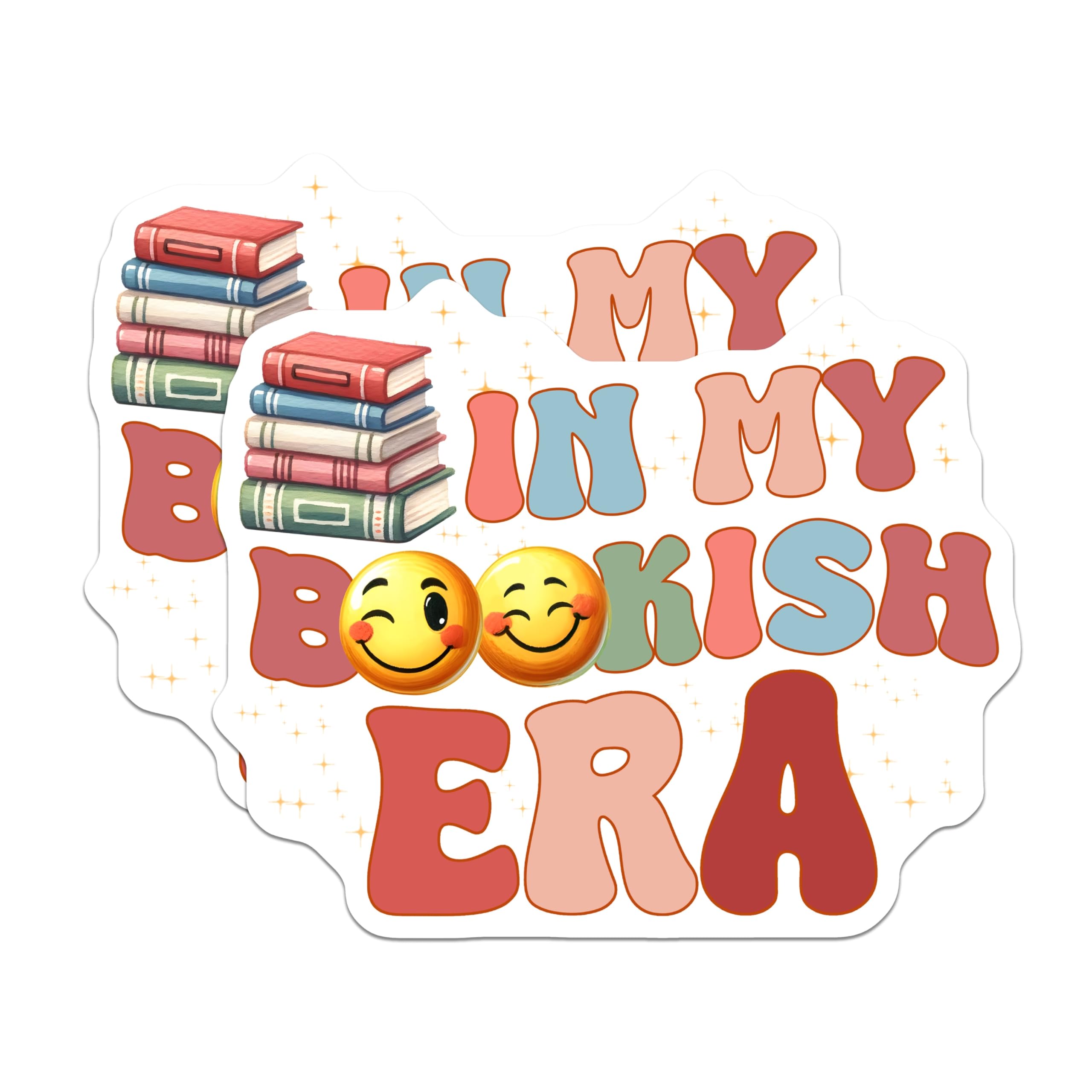 (2 Pack) Bookish Era Magnets - Reading Lover Decor - Book Emoji Refrigerator Magnets - 5" On Longest Side - Premium Magnet - for Cars, Refrigerators, Toolboxes, Lockers - Made in USA - MAG14739