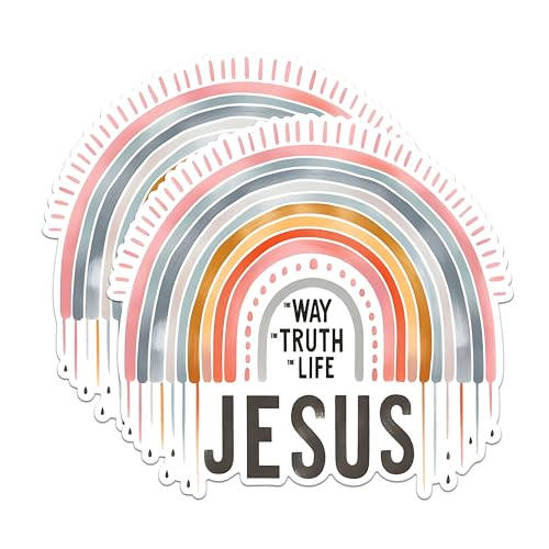 (2 Pack) The Way The Truth The Life Magnets - Christian Faith Magnets - Inspirational Jesus Quotes Magnets- 5" On Longest Side - for Fridges, Toolboxes, Cars - Made in USA - MAG2833