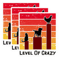 (3 Pack) Level of Crazy Decals - Cat Dog Chicken - Funny Pet Laptop Decal - 3 Inches On Longest Side - Easy Peel & Apply - Made in USA - 3MCS4539