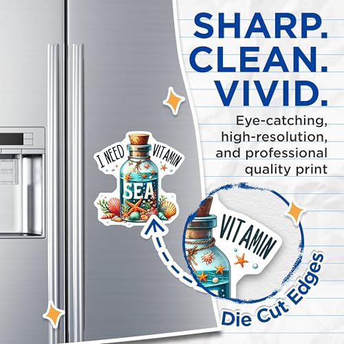 (2 Pack) I Need Vitamin Sea Magnets Magnets - Nautical Decor - Beach Lover Accessories - 5" On Longest Side - Made in USA - Sticks to Refrigerators & Metal Surfaces - MAG9297