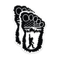 (2 Pack) Bigfoot Magnets - American Flag Design - Sasquatch Forest Decor - 5 Inches On Longest Side - Thick Durable Magnet - Made in USA - MAG23161