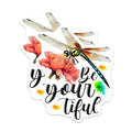 (2 Pack) Inspirational Dragonfly Magnets - Be You Be Beautiful - Motivational Fridge Decor - 5 Inches On Longest Side - Thick Durable Magnet - Made in USA - MAG39533