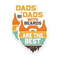 (2 Pack) Dads with Beards Stickers - Beard Dad Sticker - Best Dad Ever Stickers - 5" On Longest Side - Sticks to Smooth Flat Surfaces - Made in USA - BMCS6013