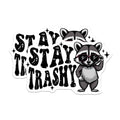 (2 Pack) Stay Trashy Magnets - Funny Racoon Magnets - Cute Animal Magnets for Home or Office - 5" On Longest Side - for Cars, Refrigerators, Toolboxes, Lockers - Made in USA MAG3568