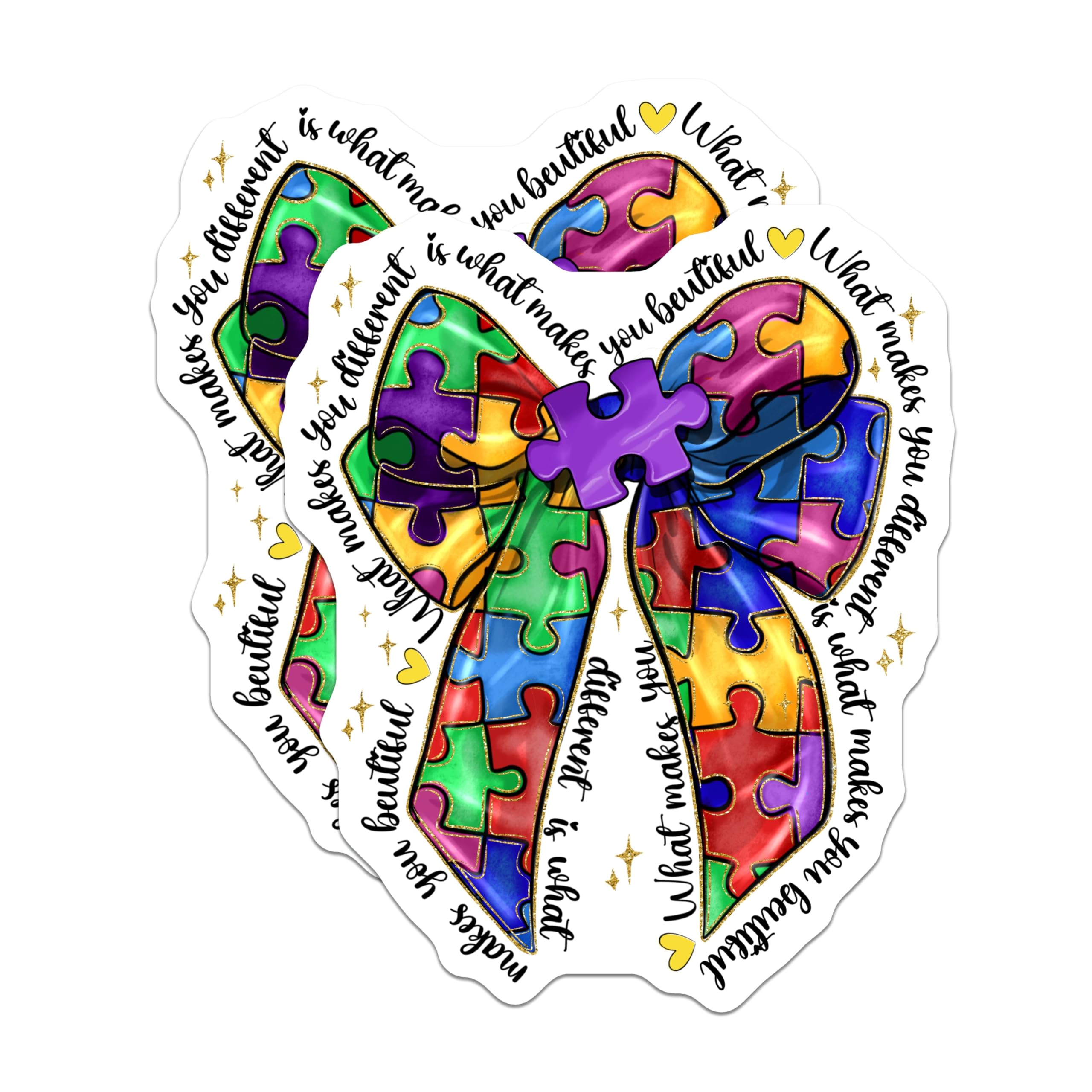 (2 Pack) Autism Awareness Magnets - Neurodiversity Acceptance - Inspirational Quote Decor - Special Ed Teacher Support - 5 Inches On Longest Side - Thick Durable Magnet - Made in USA - MAG30713