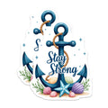 (2 Pack) Stay Strong Anchor Magnets - Inspirational Nautical Decor - Ocean Theme Hope Art - Coastal Beach Lover - Refrigerator Locker - 5" - Durable Magnet - Made in USA - MAG37630