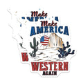 (2 Pack) Make America Western Again Stickers - 5" On Longest Side - Sticks to Smooth Flat Surfaces - Made in USA - BMCS8959 - BMCS8959