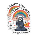 (2 Pack) Grim Reaper Rainbow Magnets - Funny Skull Magnets - Cute Grim Reaper Refrigerator Magnets- 5" On Longest Side - for Fridges, Toolboxes, Cars - Made in USA - MAG3014