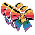 (3 Pack) Rainbow Bow Decals - Colorful Ribbon Sticker - Laptop Decal - 3 Inches On Longest Side - Easy Peel & Apply - Made in USA - 3MCS7572