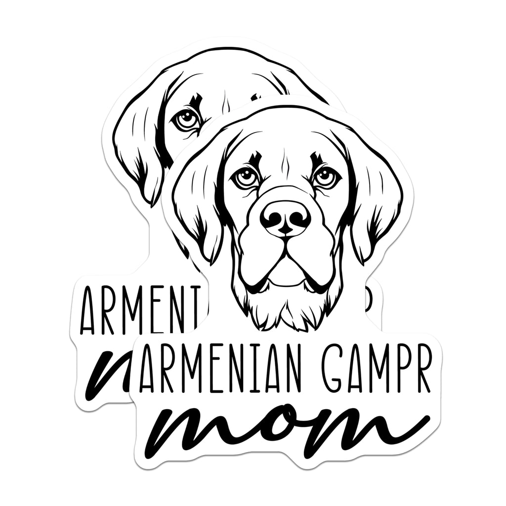 (2 Pack) Armenian Gampr Mom Magnets - Gampr Dog Lover Decor - Pet Breed Owner Kitchen Magnet - 5 Inches On Longest Side - Thick Durable Magnet - Made in USA - MAG27017