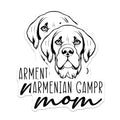 (2 Pack) Armenian Gampr Mom Magnets - Gampr Dog Lover Decor - Pet Breed Owner Kitchen Magnet - 5 Inches On Longest Side - Thick Durable Magnet - Made in USA - MAG27017