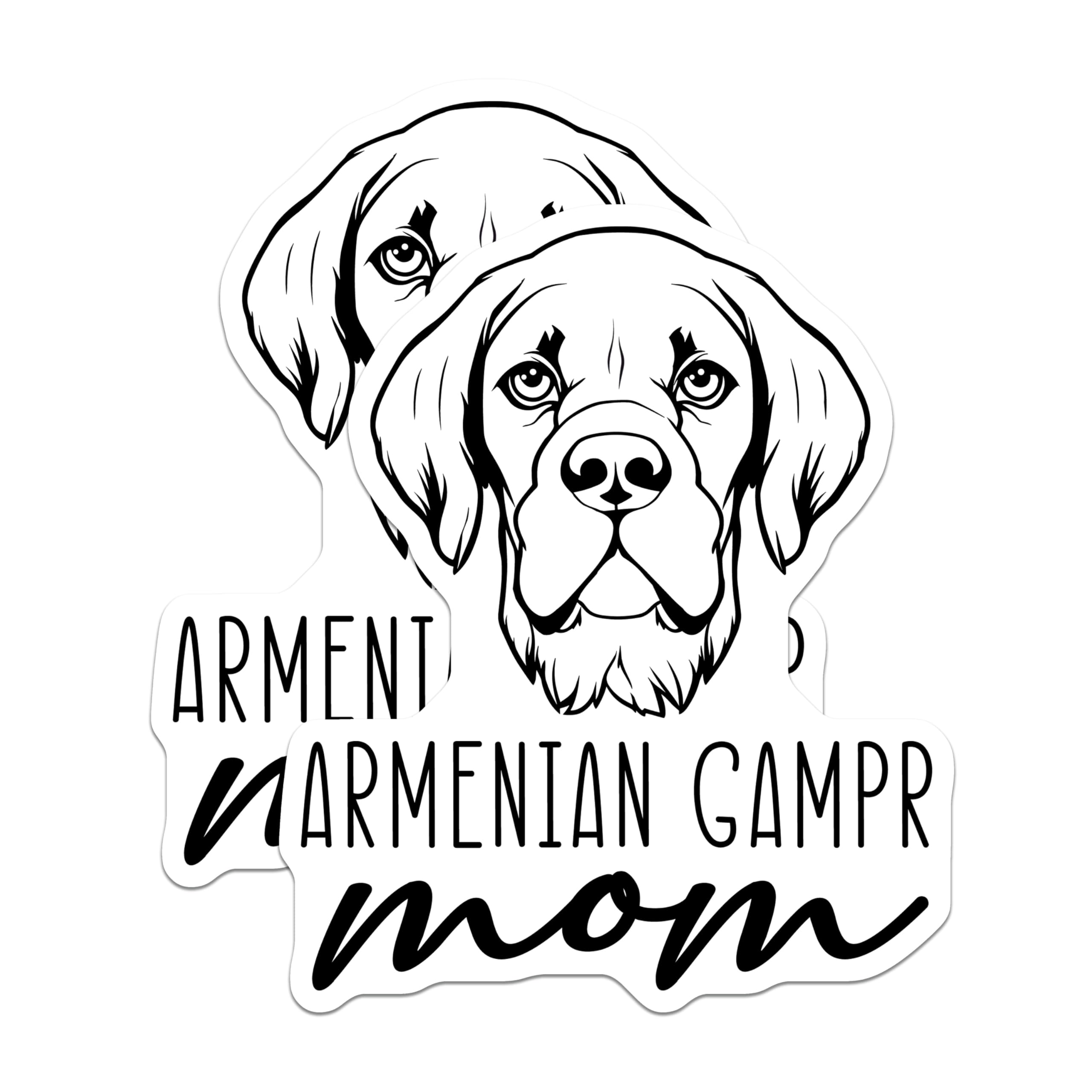 (2 Pack) Armenian Gampr Mom Magnets - Gampr Dog Lover Decor - Pet Breed Owner Kitchen Magnet - 5 Inches On Longest Side - Thick Durable Magnet - Made in USA - MAG27017