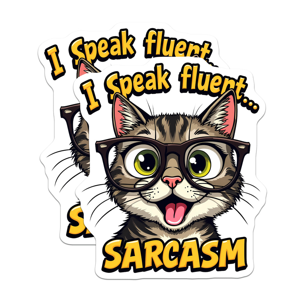 (2 Pack) Sarcastic Cat Quote Magnets - Funny Humor Fridge Magnets - Witty Pet Lover Locker Decor - 5 Inches On Longest Side - Thick Durable Magnet - Made in USA - MAG39248