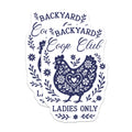 (2 Pack) Backyard Coop Club Magnets - Farmhouse Decor Hen Owners - Ladies Only Refrigerator Art - 5 Inches On Longest Side - Thick Durable Magnet - Made in USA - MAG38126