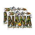 (2 Pack) Boy Nana Magnets - Hunting Grandma Decor - Camouflage Leopard Print Refrigerator Accent - 5 Inches On Longest Side - Thick Durable Magnet - Made in USA - MAG24799