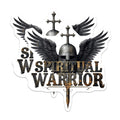 (2 Pack) Spiritual Warrior Magnets - Christian Knight Helmet - Angel Wings Cross Sword - Inspirational Faith Decor - 5 Inches On Longest Side - Thick Durable Magnet - Made in USA - MAG20123
