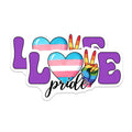(2 Pack) Love Pride Magnets - Rainbow Peace Sign - LGBTQ Support - 5" On Longest Side - for Cars, Fridges, Toolboxes - Made in USA - MAG8268
