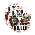 (2 Pack) Serial Killer Magnets - Inner Serial Killer Decor - Skull and Poison Magnets - 5" On Longest Side - Premium Magnet - for Cars, Refrigerators, Toolboxes, Lockers - Made in USA - MAG14270