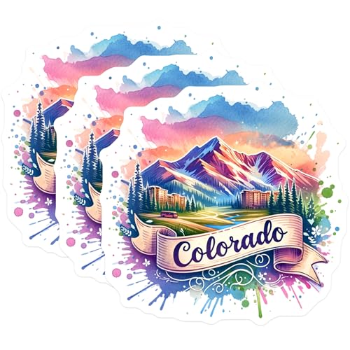 (3 Pack) Colorado Decals - Laptop Decal - State Pride Stickers- 3 Inches On Longest Side - Easy Peel & Apply - Made in USA - 3MCS5795