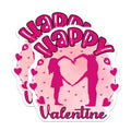 (2 Pack) Valentine Couple Magnets - Romantic Heart Decor - Sweet Love Appliance Art - 5 Inches On Longest Side - Thick Durable Magnet - Made in USA - MAG21633