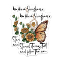 (2 Pack) Sunflower Quote Magnets - Be Like A Sunflower - Inspirational Butterfly Art - 5 Inches On Longest Side - Thick Durable Magnet - Made in USA - MAG38495