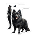 (2 Pack) Black Fluffy Dog Magnets - Pet Lover Refrigerator Decor - Schipperke Pomeranian Spitz Dog Magnets - 5 Inches On Longest Side - Thick Durable Magnet - Made in USA - MAG27083