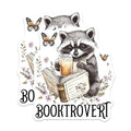 (2 Pack) Booktrovert Magnets Magnets - Cute Raccoon Magnet - Book Lover Decor - 5" On Longest Side - Made in USA - Sticks to Refrigerators & Metal Surfaces - MAG9163
