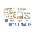 (2 Pack) Science Magnets - Solid Liquid Gas - Educational Fun Refrigerator - 5" On Longest Side - for Cars, Fridges, Toolboxes - Made in USA - MAG8026